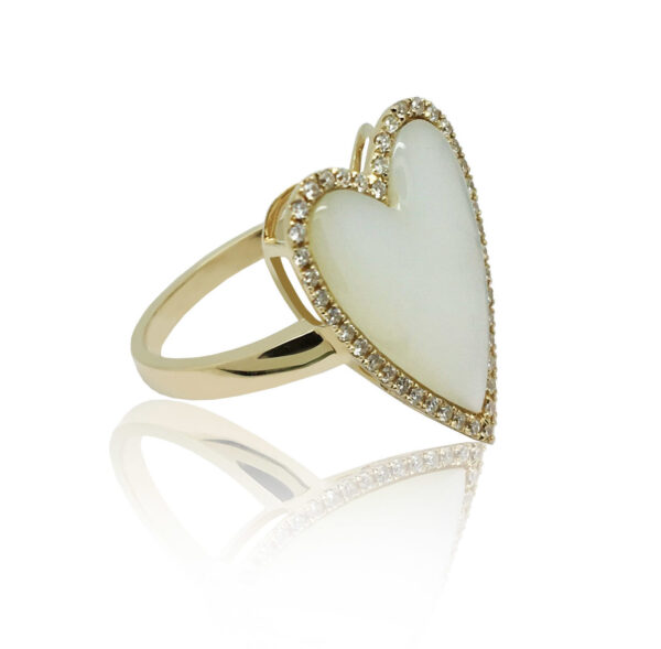 Mother of Pearl Heart Ring - Mission Designs